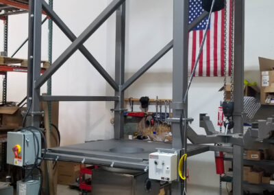 Bulk Bag Unloader with Vibratory Feeder for Chocolate Chips