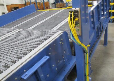 4 Lane, Independent, Cascading, Delayering Belt Conveyor